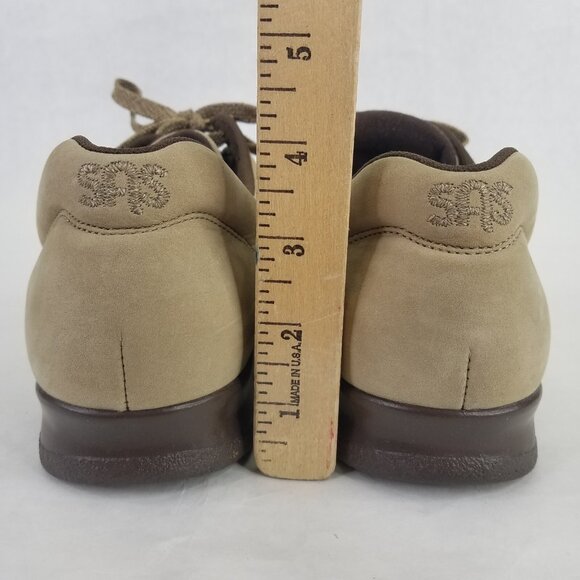 SAS Free Time Walking Shoes Womens 8.5M Oxford Beige Taupe Suede Lace Up Comfort - Picture 15 of 16